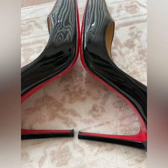 Christian Louboutin Black Pigalle 100 mm pumps - Picture 10 of 11